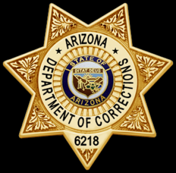 ARIZONA DEPARTMENT OF CORRECTIONS (AZ DOC) RECESSED BADGE / CREDIT CARD / CASH WALLET w/ 5 CC SLOTS, SINGLE ID WINDOW.